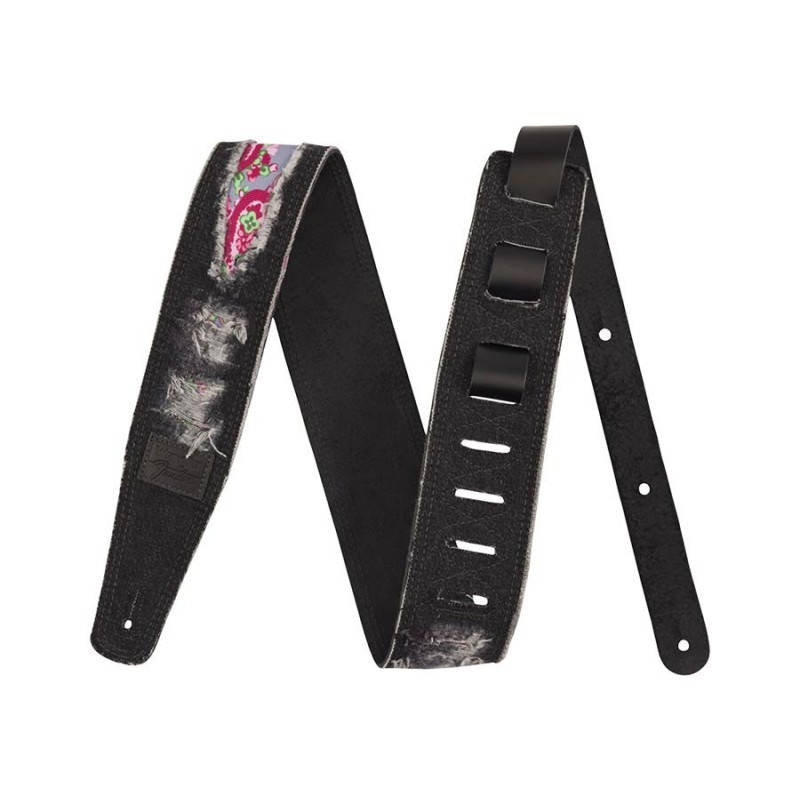 Correa vaquera Wrangler Fender rasgada negra