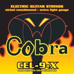 JUEGO DE CUERDAS COBRA PARA GUITARRA ELÉCTRICA NÍQUEL ROUNDWOUND EXTRA LIGHT | Música Bilbao