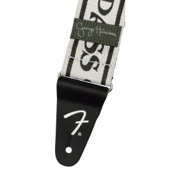 Correa guitarra logo Fender blanco/negro 2pg