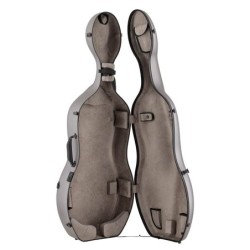 Estuche chelo 4/4 Leonardo carbono 38kg blanco | MÚSICA BILBAO