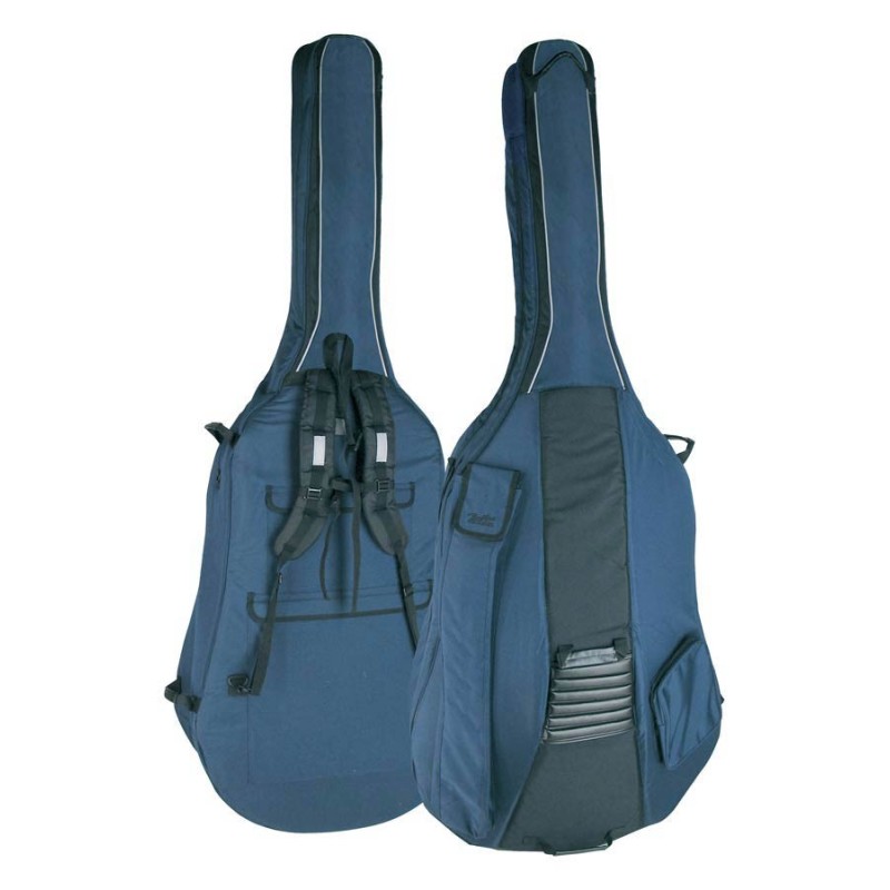 FUNDA BOSTON PARA CONTRABAJO DE 3/4 AZUL-GRIS 23mm | MÚSICA BILBAO