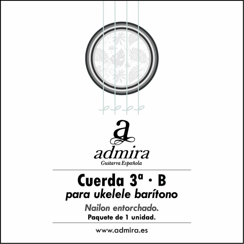 3 CUERDA ADMIRA PARA UKELELE BARITONO NAILON ENTORCHADO CA503UKB | MÚSICA BILBAO