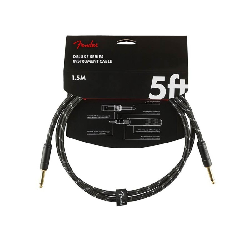 Cable jack/jack Fender 1.5m tweed negro