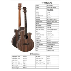 GUITARRA ACÚSTICA TANGLEWOOD TRU4CEAE SUPER FOLK CON CUTAWAY | MÚSICA BILBAO