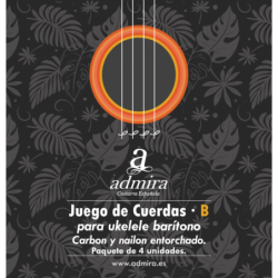 JUEGO DE CUERDAS ADMIRA PARA UKELELE BARÍTONO CA500UKCB CARBON | MÚSICA BILBAO