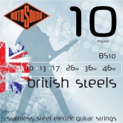 JUEGO DE CUERDAS ROTOSOUND PARA GUITARRA ELÉCTRICA BRITISH STEELS 10-46 | Música Bilbao