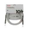 Cable jack/jack Fender 3m de tweed blanco