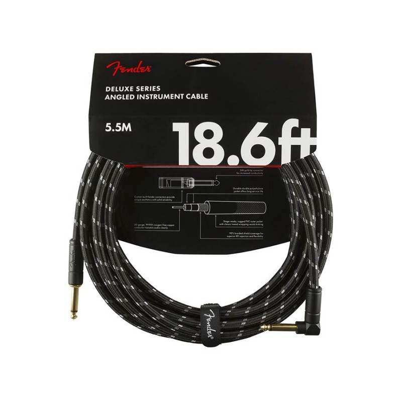 Cable jack/jack acod. Fender 5.5m tweed negro