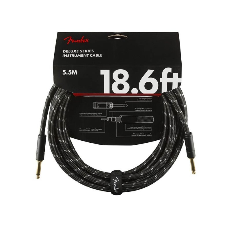 Cable jack/jack Fender 5.5m tweed negro