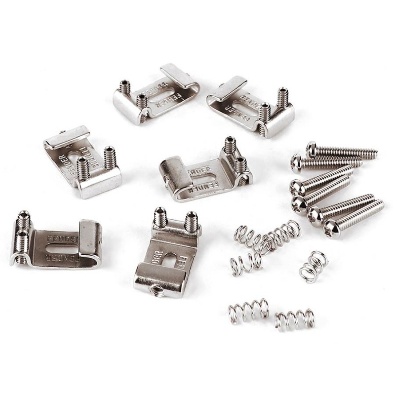 6 MONTURAS DE TRÉMOLO REPUESTO ORIGINAL FENDER NIQUELADOS