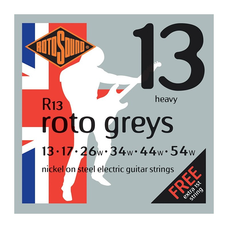 JUEGO DE CUERDAS ROTOSOUND PARA GUITARRA ELÉCTRICA 13-54