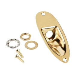 Placa jack Fender empotrado Stratocaster dorado