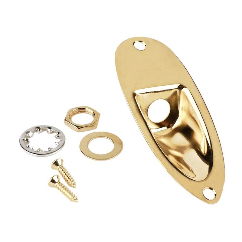 Placa jack Fender empotrado Stratocaster dorado