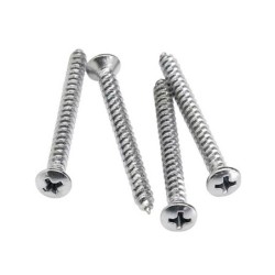 neck mounting screws, chrome, 4 pcs