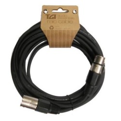 CABLE TGI PARA MICRÓFONO XLR-XLR HEMBRA 6M