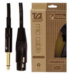 CABLE TGI PARA MICRÓFONO JACK-XLR HEMBRA 6M