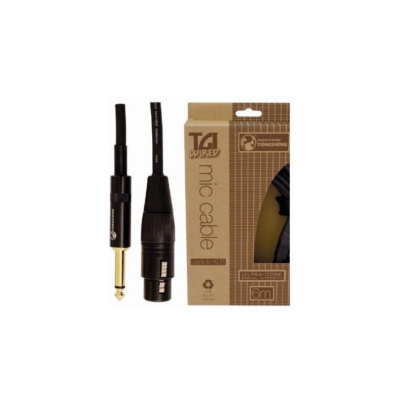 CABLE TGI PARA MICRÓFONO JACK-XLR HEMBRA 6M