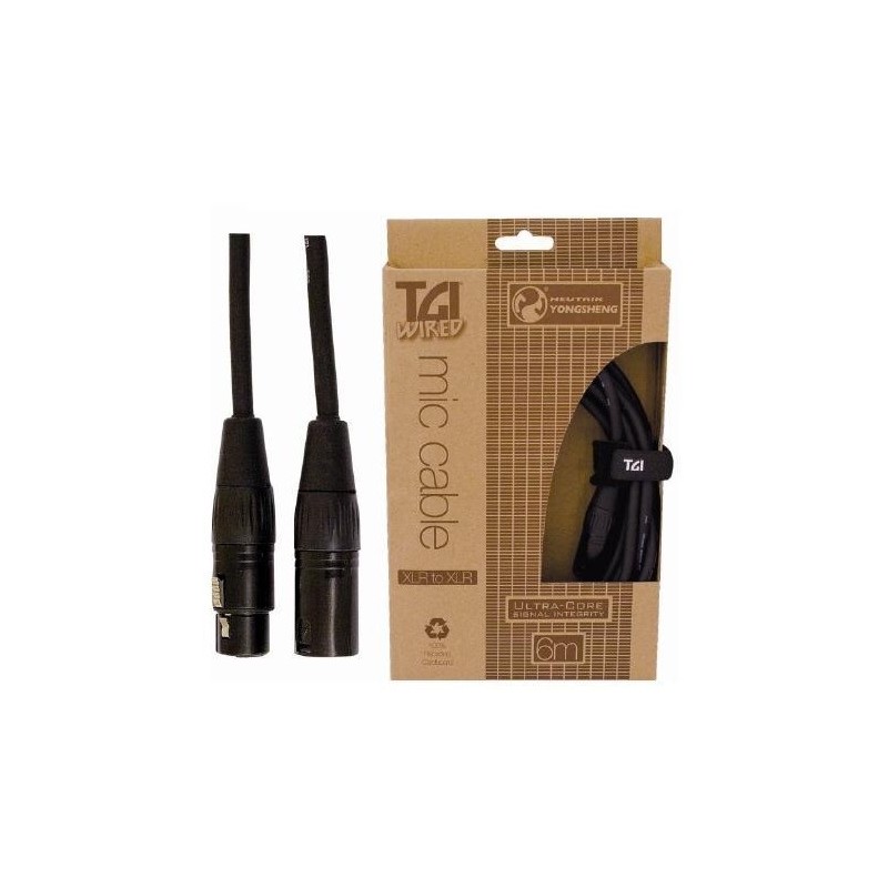 CABLE TGI PARA MICROFONO XLR-XLR HEMBRA 6M