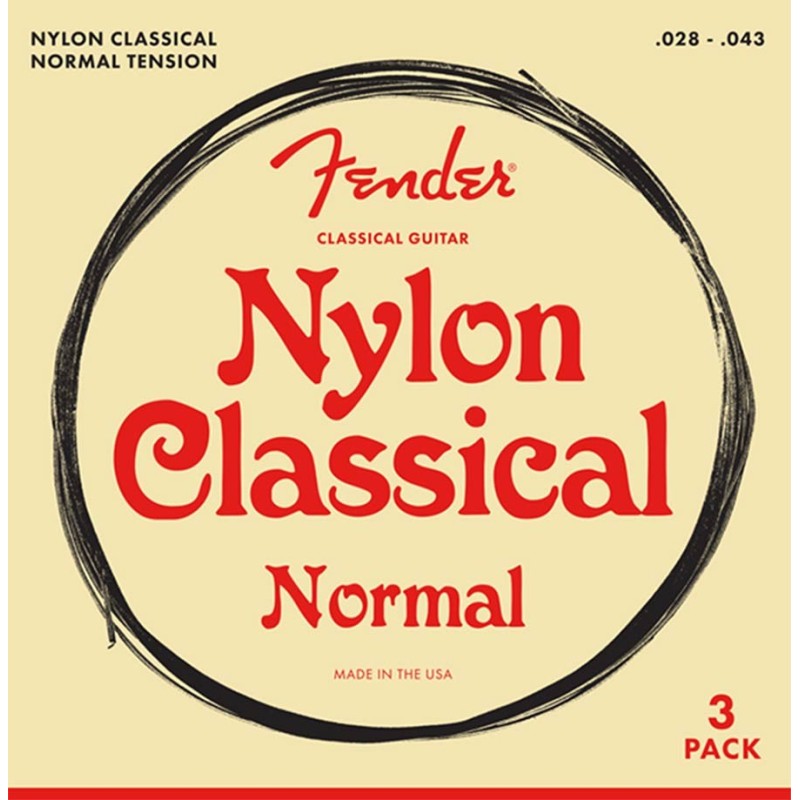 JUEGO DE CUERDAS FENDER CLÁSICA CLEAR & SILVER 028-043 PACK DE 3 UNIDADES