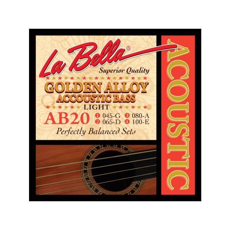 JUEGO DE CUERDAS PARA BAJO ACÚSTICO GOLDEN ALLOY LIGHT | MÚSICA BILBAO