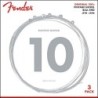 JUEGO DE CUERDAS ELÉCTRICA FENDER NÍQUEL PURO REGULAR 010 - 046 PACK DE 3 UNIDADES
