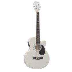 GUITARRA ACÚSTICA ELECTRIFICADA DAYTONA A401CEWH BLANCA | MÚSICA BILBAO