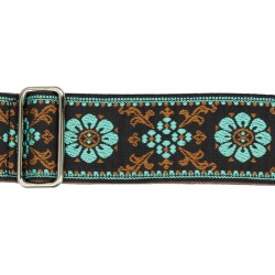 CORREA GAUCHO SERIE DELUXE TRADICIONAL PARA GUITARRA 50mm MARRÓN/AZUL