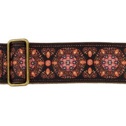 CORREA GAUCHO AUTÉNTICO DELUXE TRADICIONAL PARA GUITARRA 50mm HEBILLA LATÓN BL/PK