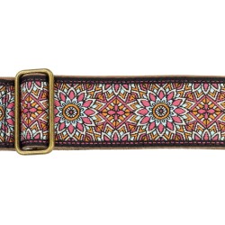 CORREA GAUCHO AUTÉNTICO DELUXE TRADICIONAL PARA GUITARRA 50mm HEBILLA LATÓN BK/BU/RD