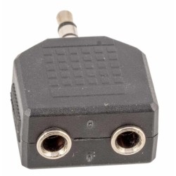 ADAPTADOR DUAL MINIJACK STEREO 3,5 MM HEMBRA X 2 - MINIJACK STEREO 3,5 MM A107 | MÚSICA BILBAO