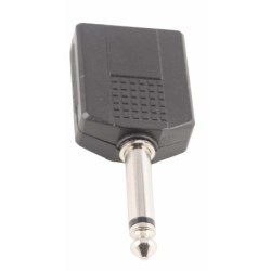 ADAPTADOR DUAL JACK MONO 1/4 HEMBRA X 2 JACK MONO 1/4 A089 | MÚSICA BILBAO