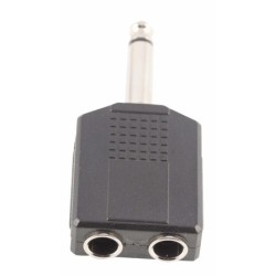 ADAPTADOR DUAL JACK MONO 1/4 HEMBRA X 2 JACK MONO 1/4 A089 | MÚSICA BILBAO