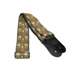 CORREA GAUCHO SERIE TRADICIONAL PARA GUITARRA 50mm MOSAICO DORADO