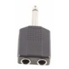 ADAPTADOR DUAL JACK MONO 1/4 HEMBRA X 2 JACK MONO 1/4 A089 | MÚSICA BILBAO