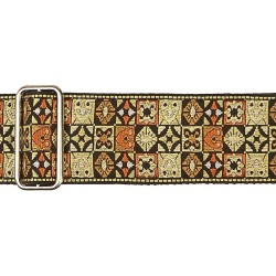 CORREA GAUCHO SERIE TRADICIONAL PARA GUITARRA 50mm MOSAICO DORADO