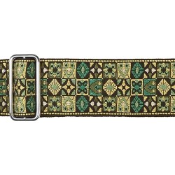 CORREA GAUCHO SERIE TRADICIONAL PARA GUITARRA 50mm MOSAICO VERDE