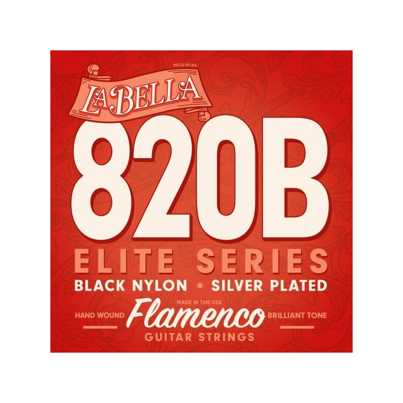 JUEGO DE CUERDAS LA BELLA PARA GUITARRA CLÁSICA B820 FLAMENCO BLACK NYLON | MÚSICA BILBAO