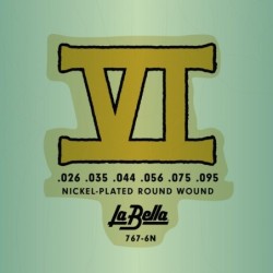 JUEGO DE CUERDAS LA BELLA BAJO VI NICKEL PLATED ROUND WOUND | MÚSICA BILBAO