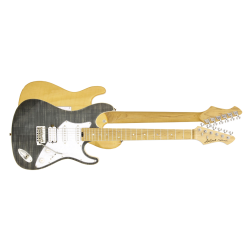 GUITARRA ELÉCTRICA ARIA ST 714-MK2-FULLERTON NEGRA TRANSLÚCIDA | MÚSICA BILBAO