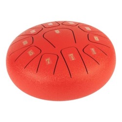 TONGUE DRUM HAYMAN DE 10” DO MAYOR 11 NOTAS ROJO