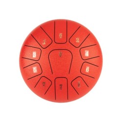 TONGUE DRUM HAYMAN DE 10” DO MAYOR 11 NOTAS ROJO