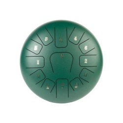 TONGUE DRUM HAYMAN DE 12” DO MAYOR 13 NOTAS VERDE