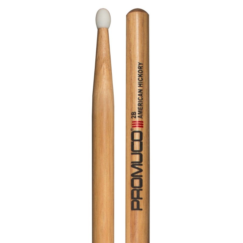 BAQUETAS PROMUCO PREMIUM HICKORY (NOGAL) NYLON 2B | MÚSICA BILBAO