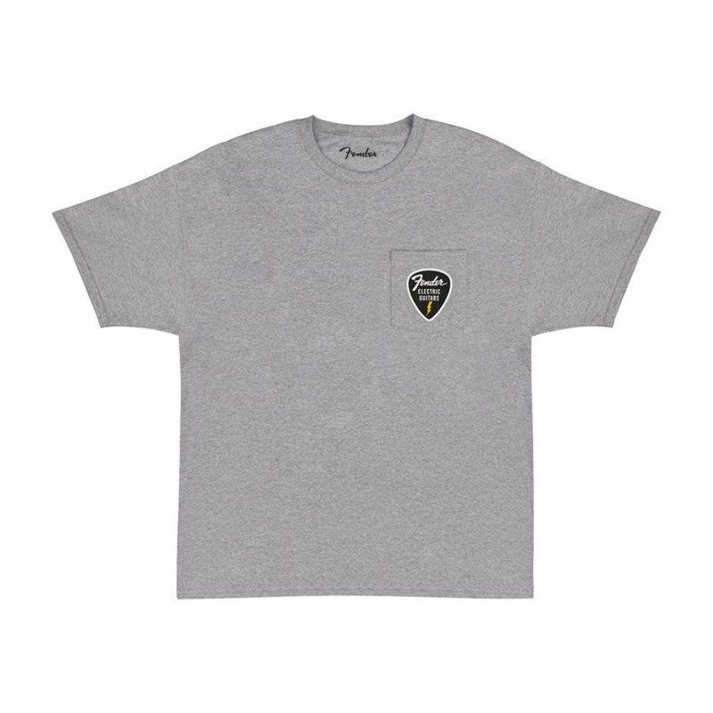 Camiseta con bolsillo Fender Pick gris S | MÚSICA BILBAO