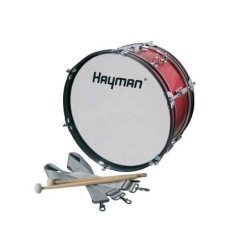 Bombo marcha para niños Hayman 18 x7pg rojo