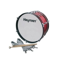 Bombo marcha para niños Hayman 16 x7pg rojo