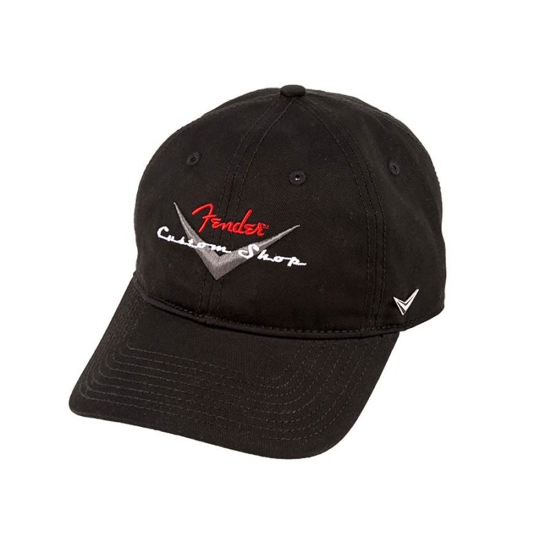 Gorra béisbol Fender Custom Shop negra | MÚSICA BILBAO