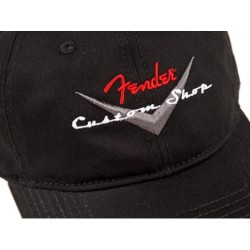 Gorra béisbol Fender Custom Shop negra | MÚSICA BILBAO