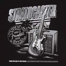 Camiseta 70 aniversario Fender Strat. negra S | MÚSICA BILBAO