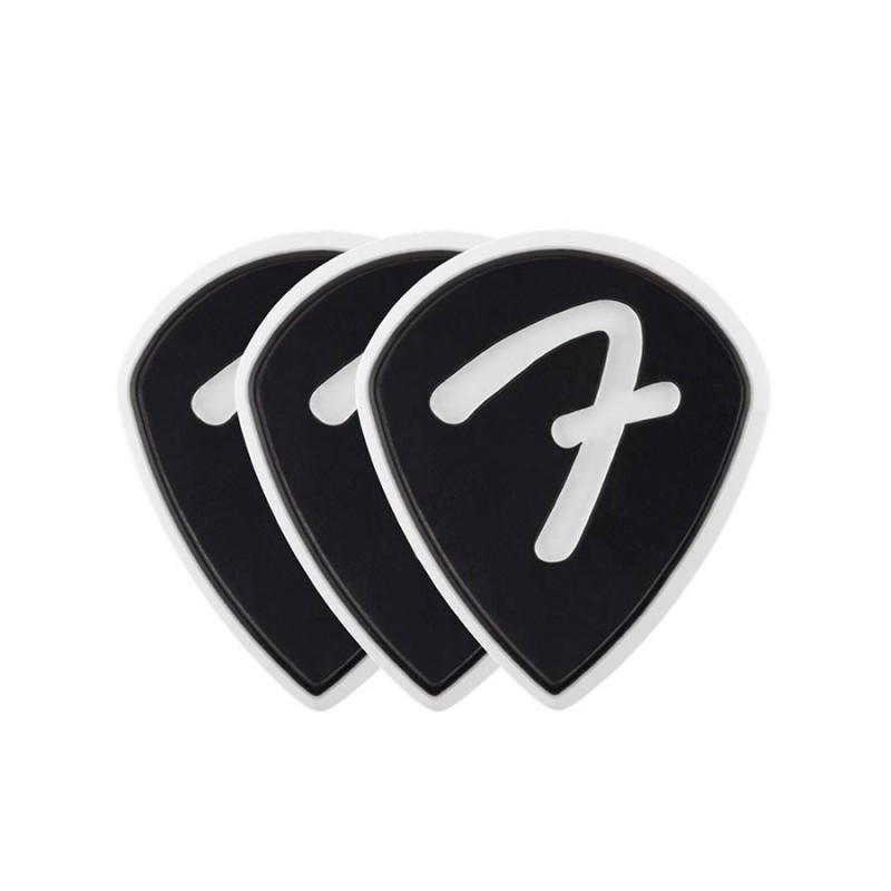 Púas Fender agarre F 551 negro 3ud | MÚSICA BILBAO